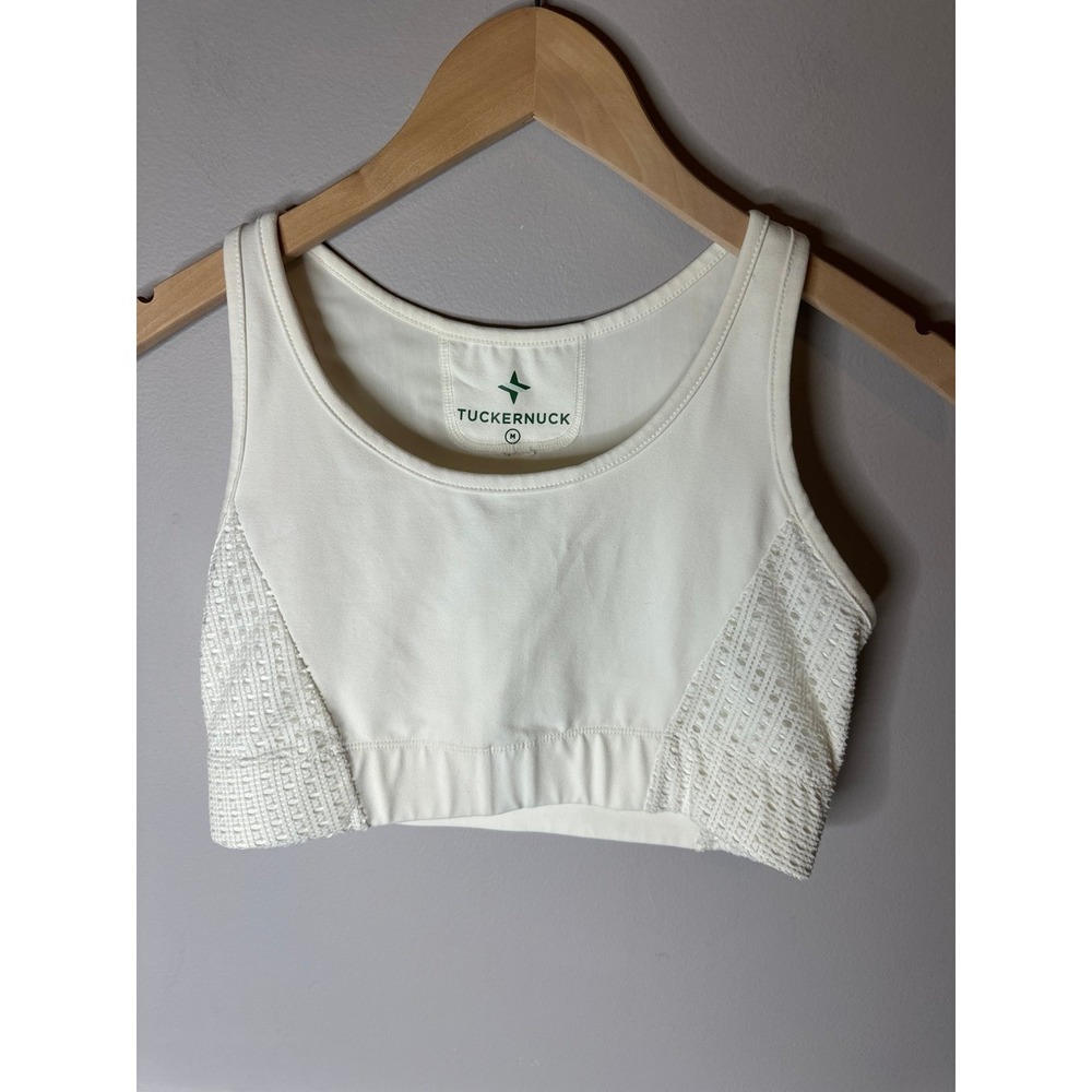 Tuckernuck Cane Sports Bra Medium White Athletic A/B CUP